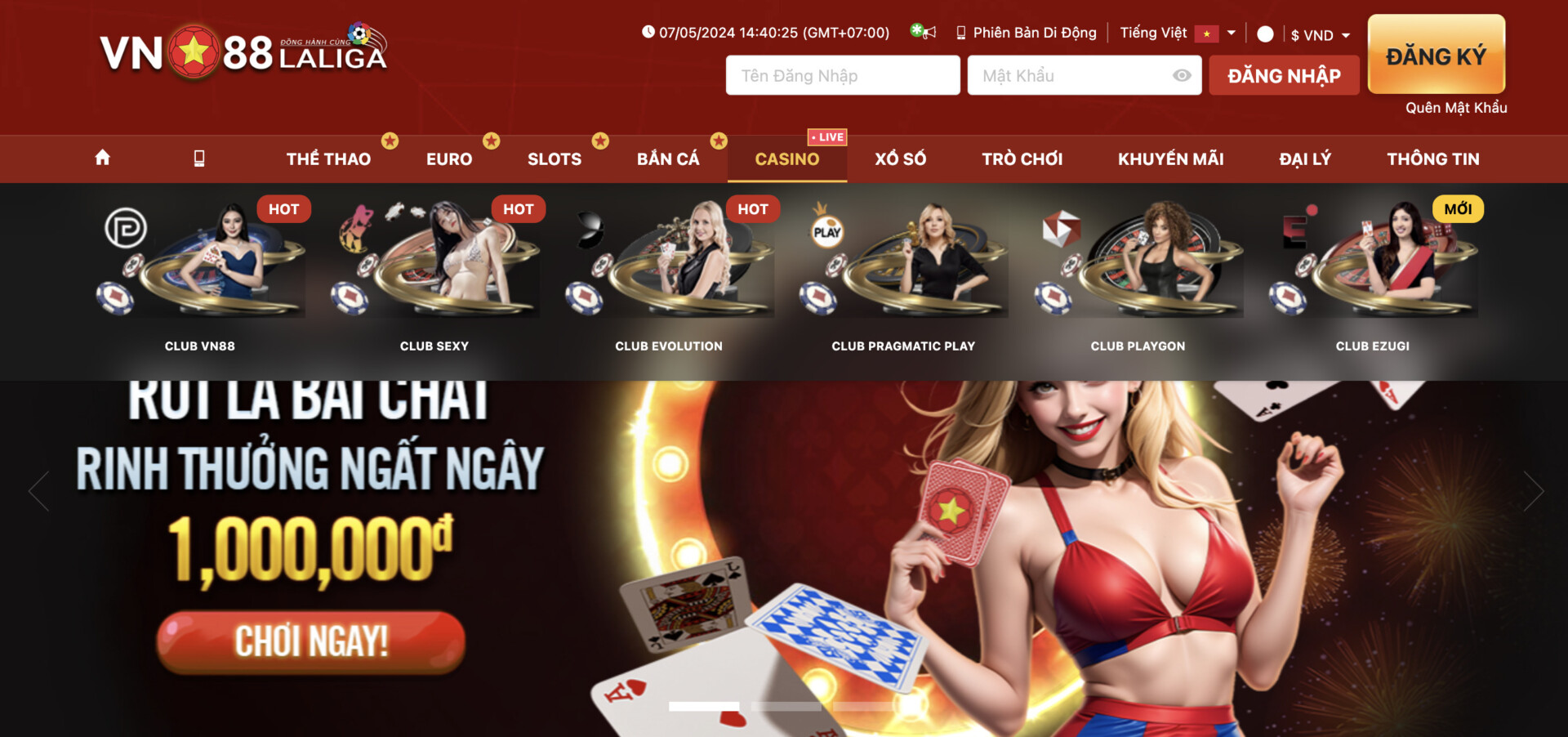 Lựa chọn casino Vn88 anh em sẽ được khám phá nhiều loại hình cá cược độc đáo